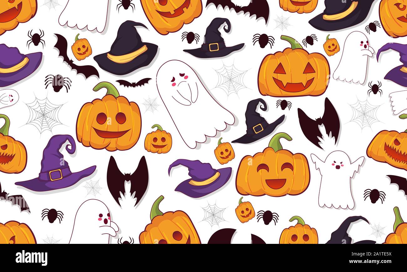 Halloween nahtlose Muster Vector Illustration Stock Vektor