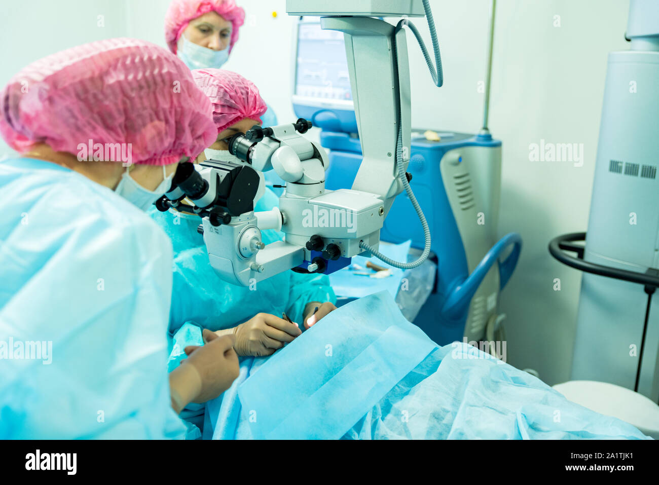 Objektiv Ersatz für Vision Augenheilkunde Chirurgie für die Augen Stockfoto