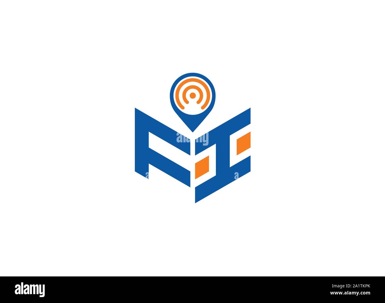 Abstrakte polygonalen Schreiben Logo, Hexagon schreiben Logo, polygonal Brief mit Standort Logo singen und Symbol, Monogramm logo, Standort zeichen Logo, Stock Vektor