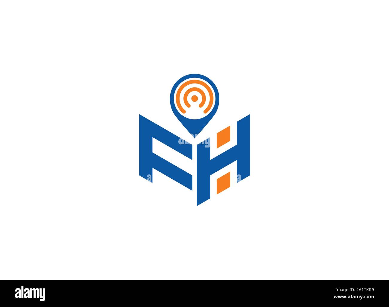 Abstrakte polygonalen Schreiben Logo, Hexagon schreiben Logo, polygonal Brief mit Standort Logo singen und Symbol, Monogramm logo, Standort zeichen Logo, Stock Vektor