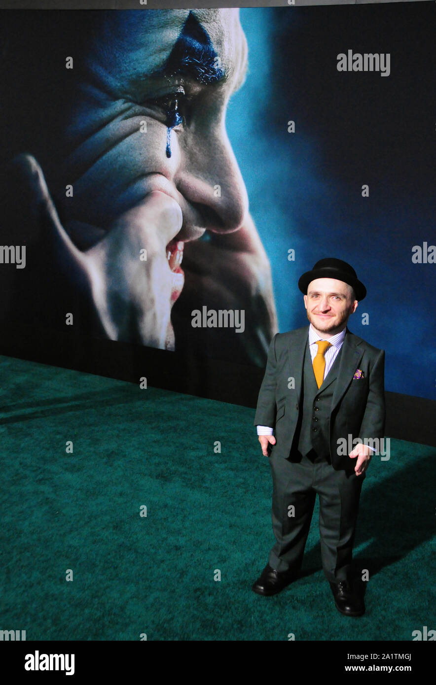 Hollywood, Kalifornien, USA, 28. September 2019 Schauspieler Leigh Gill besucht Warner Bros. Pictures präsentiert "Joker" Premiere am 28. September 2019 Bei TCL Chinese Theater Imax in Hollywood, Kalifornien, USA. Foto von Barry King/Alamy leben Nachrichten Stockfoto