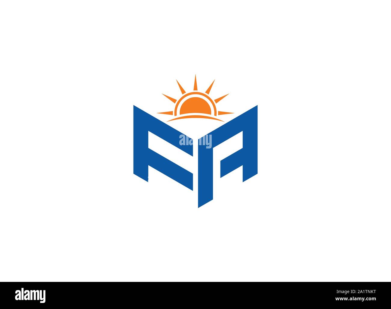 Abstrakte polygonalen Schreiben Logo, Hexagon schreiben Logo, polygonal Brief mit Sun Logo singen und Symbol, Monogramm logo, Sun Logo Design, sunset Logo Stock Vektor