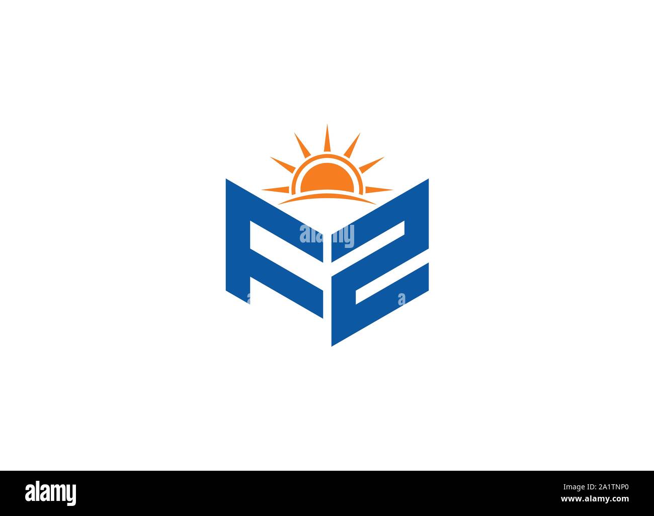 Abstrakte polygonalen Schreiben Logo, Hexagon schreiben Logo, polygonal Brief mit Sun Logo singen und Symbol, Monogramm logo, Sun Logo Design, sunset Logo Stock Vektor