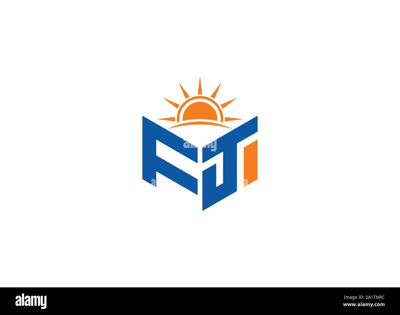 Abstrakte polygonalen Schreiben Logo, Hexagon schreiben Logo, polygonal Brief mit Sun Logo singen und Symbol, Monogramm logo, Sun Logo Design, sunset Logo Stock Vektor