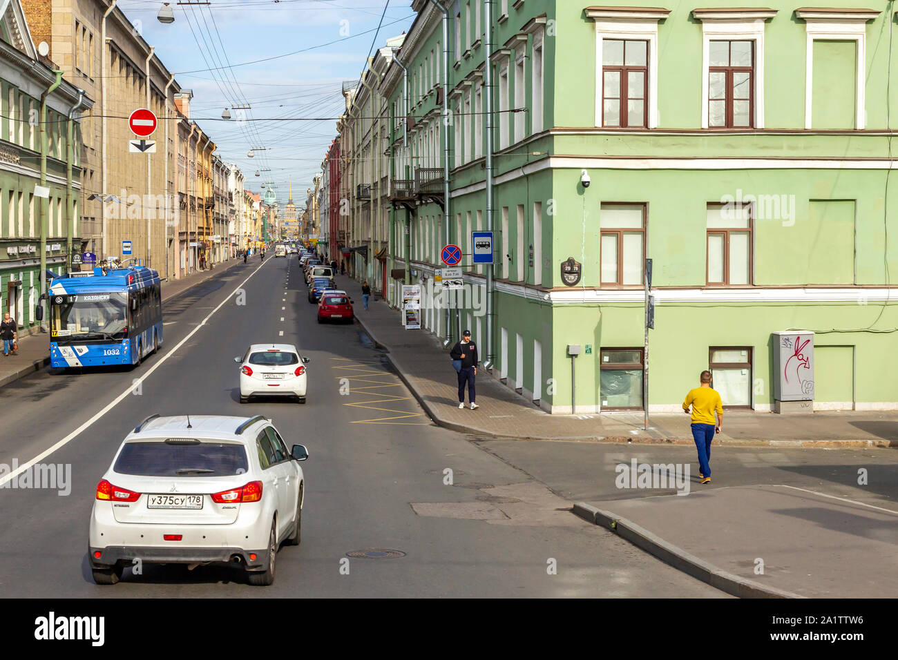 Stree Szene, in St. Petersburg, Russland. Stockfoto