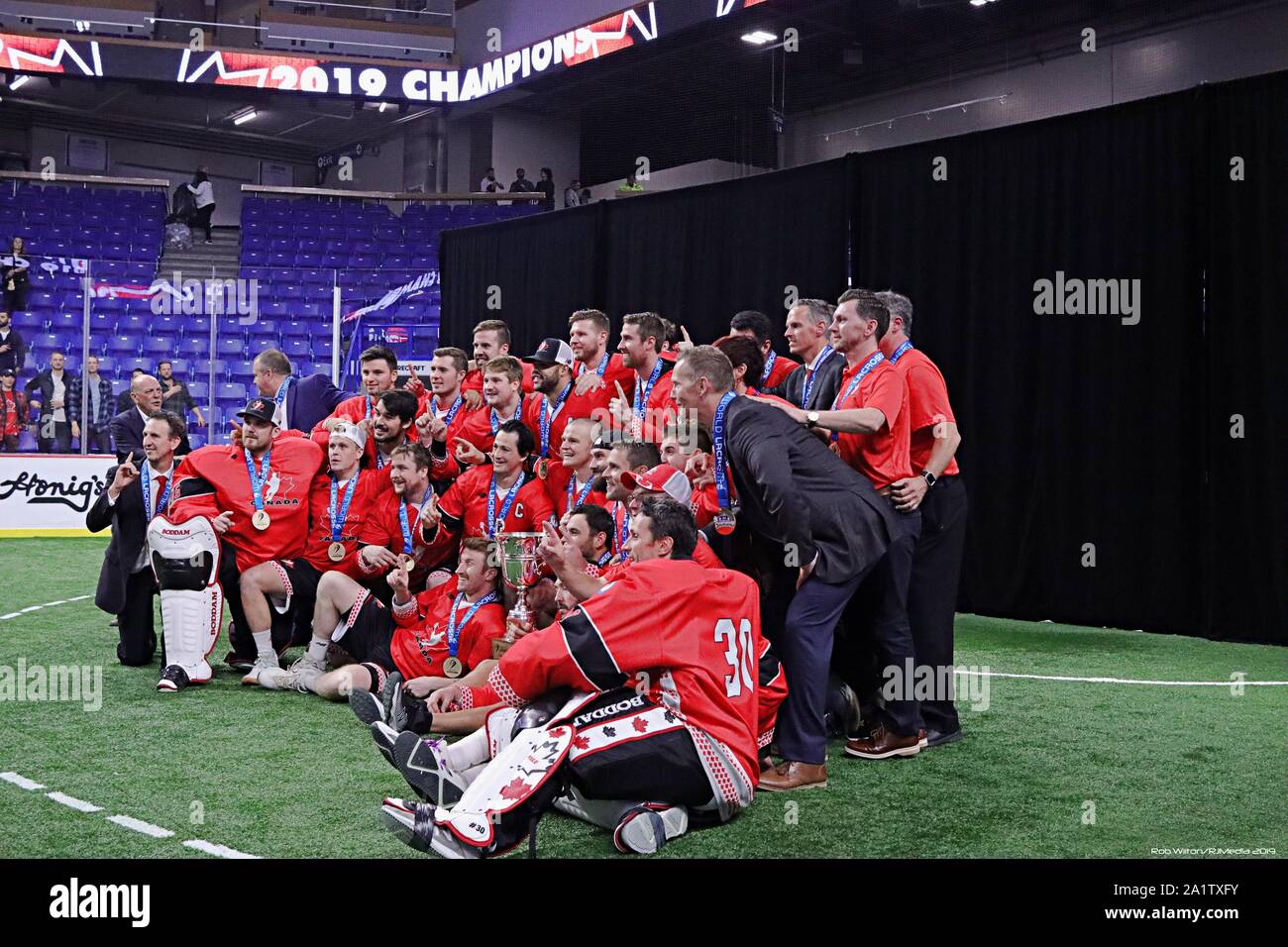 Men's World Champions Lacrosse Team Kanada Stockfoto