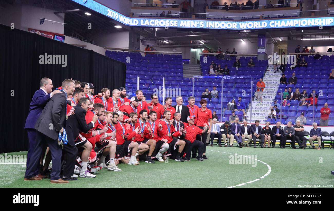 Men's World Champions Lacrosse Team Kanada Stockfoto