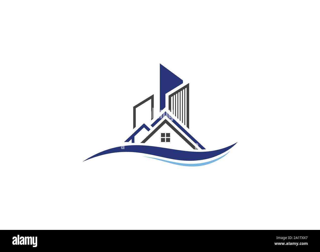 Immobilien vektor Logo Design, Logo, Logo, Real estate agent Logo Stock Vektor