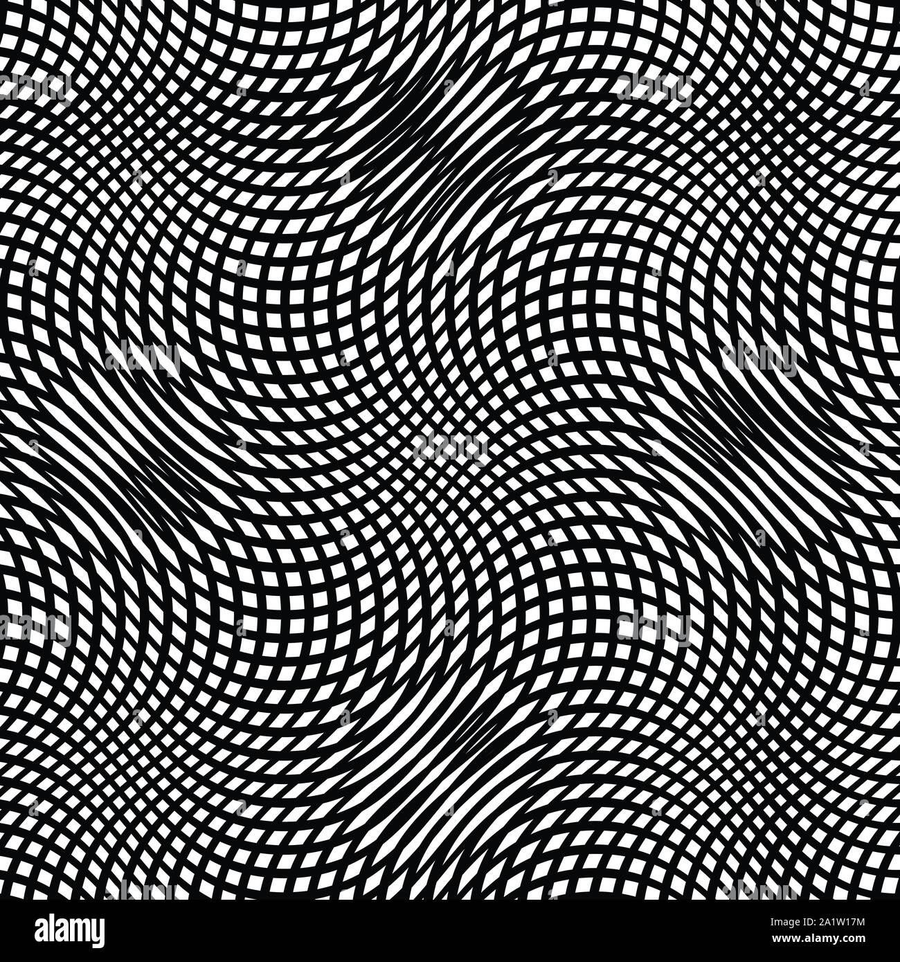 Warp, retikuläre Array, Matrix der Linien. Komplexe geometrische Net, Web zellularen Muster, zelluläre Hintergrund. In freier Form, amorphe Gitter, lat. Stock Vektor