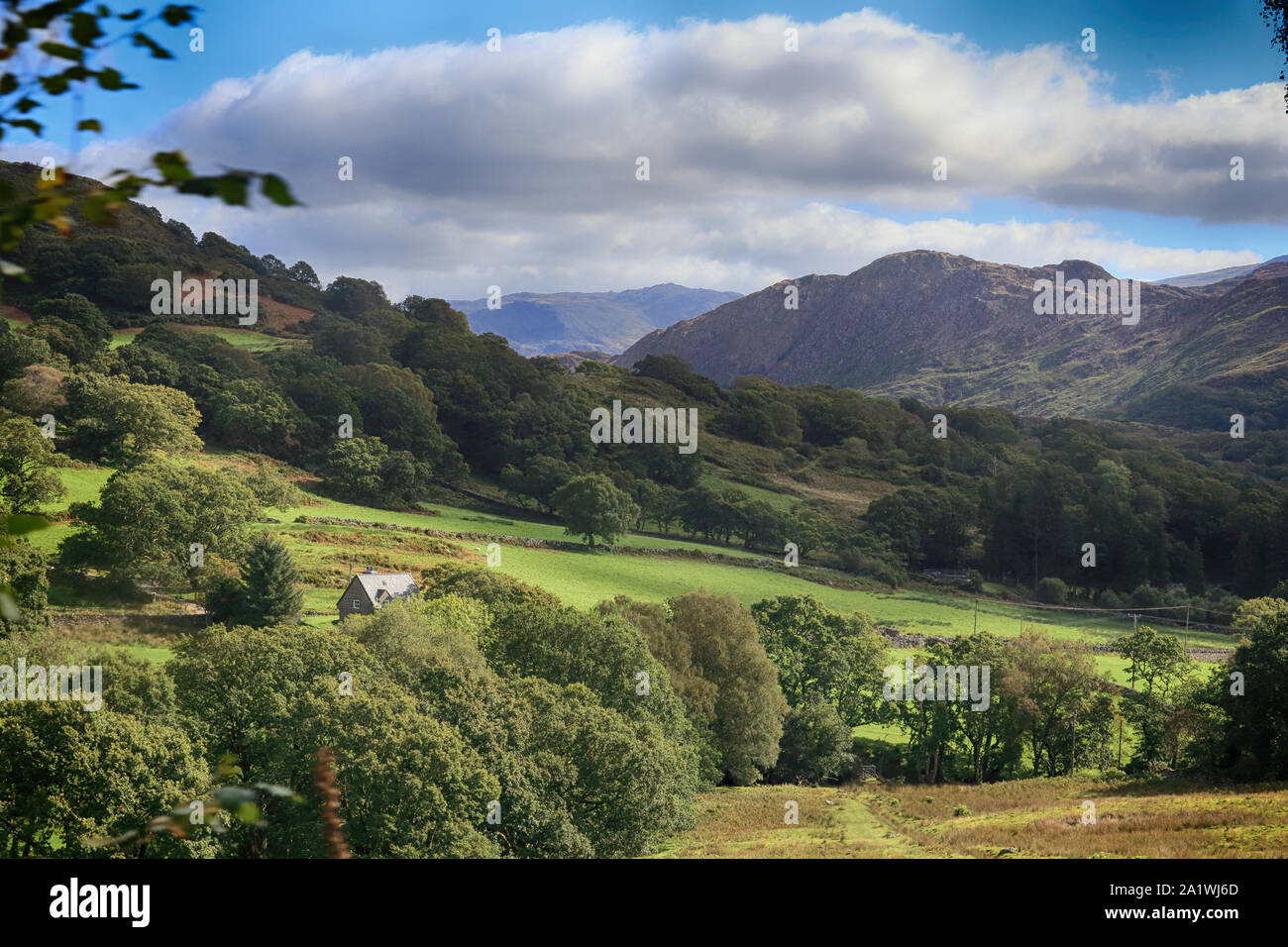 . Rhyd-Ddu Welsh Highland Railway Szene Stockfoto