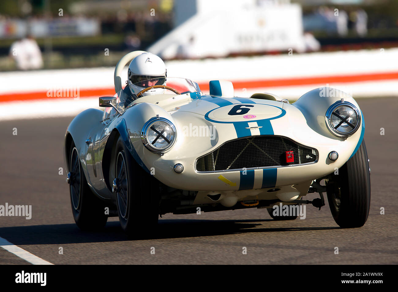 1955 Aston Martin DB 3 S von Urs Müller in der Freddie März Memorial Trophy am Goodwood Revival 14. Sept 2019 in Chichester, England angetrieben. Copyr Stockfoto