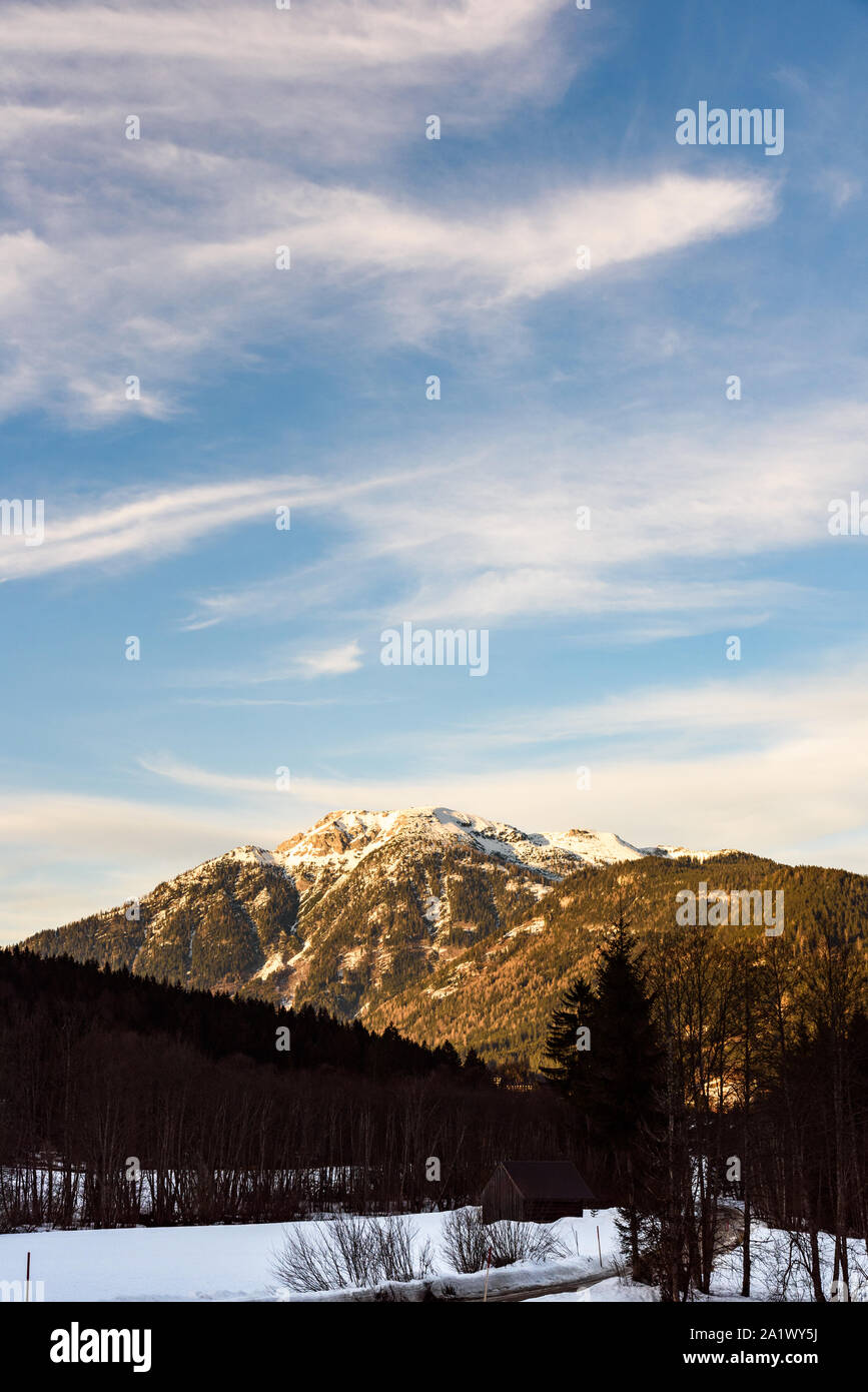 Berge in der Steiermark Bad Mitterndorf Alpen Sonnenuntergang Stockfoto