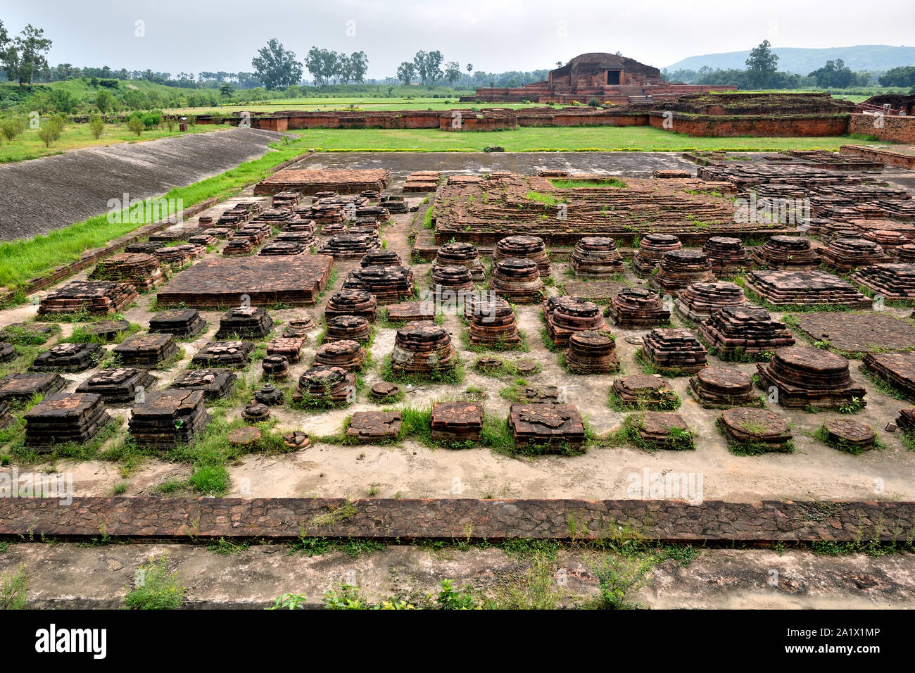 Das historische Denkmal von Vikramshila Universität, Bihar, Indien. Stockfoto