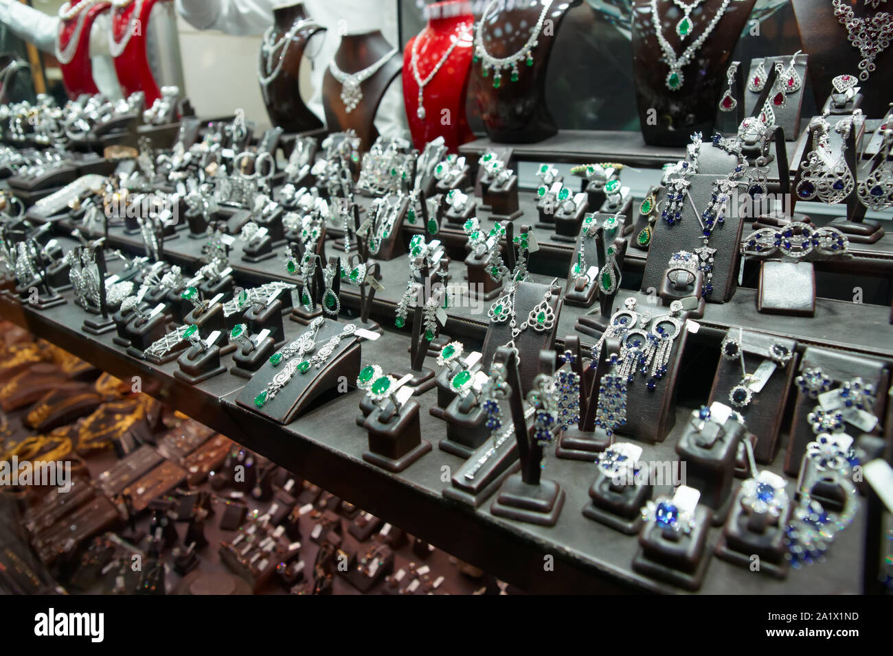 Schmuck Markt in Istanbul, Türkei Stockfoto