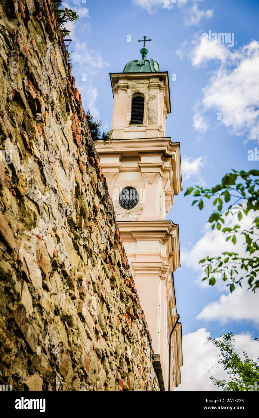 Leopoldsberg hill Kirche, touristische Attraktion Österreich Wien Stockfoto