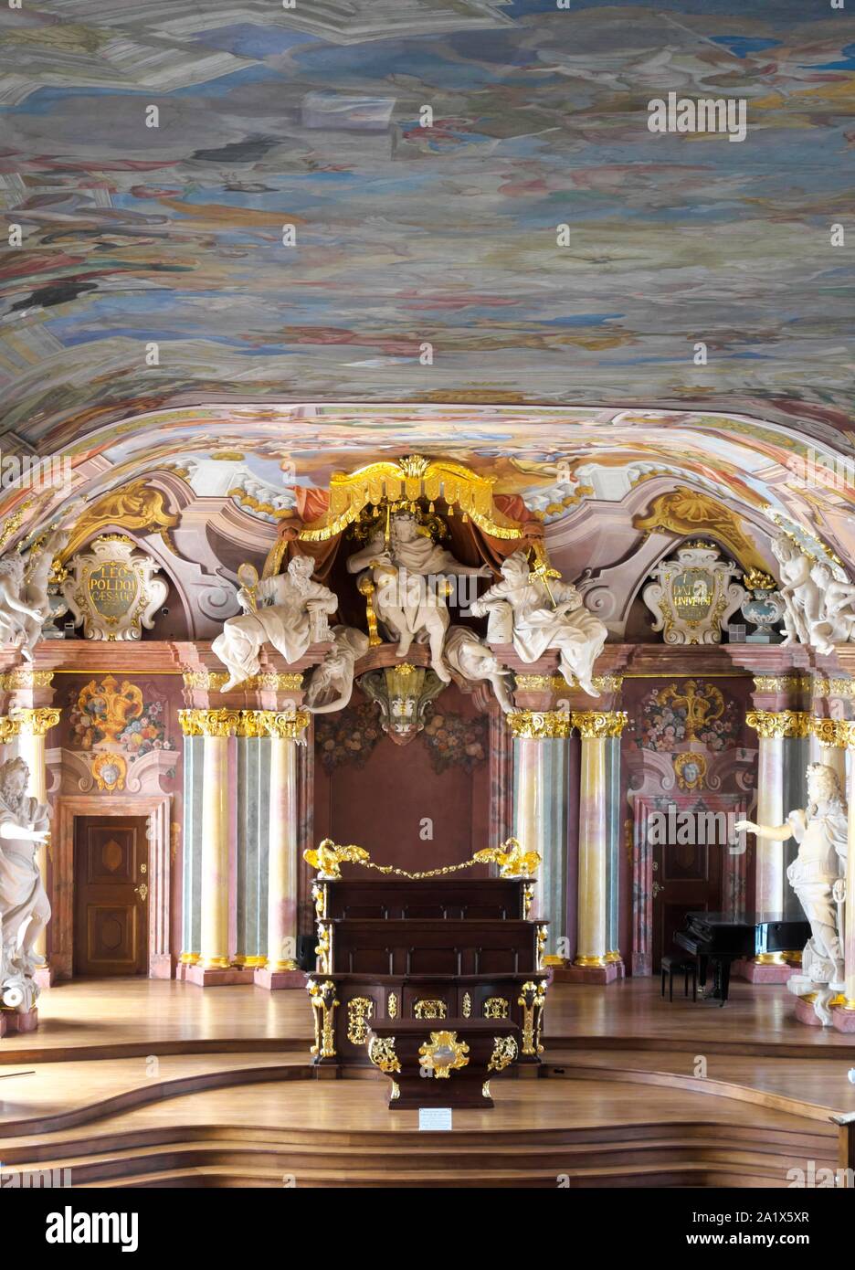 Aula Leopoldina, Hauptgebäude der Universität Wroclaw, Breslau, Polen Stockfoto