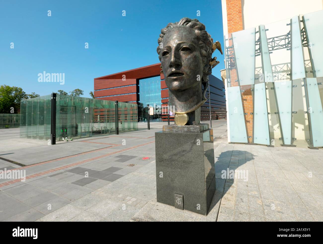Orpheus Büste, Design von Theodor von Gosen, nationale Musik Forum, Wroclaw, Polen Stockfoto