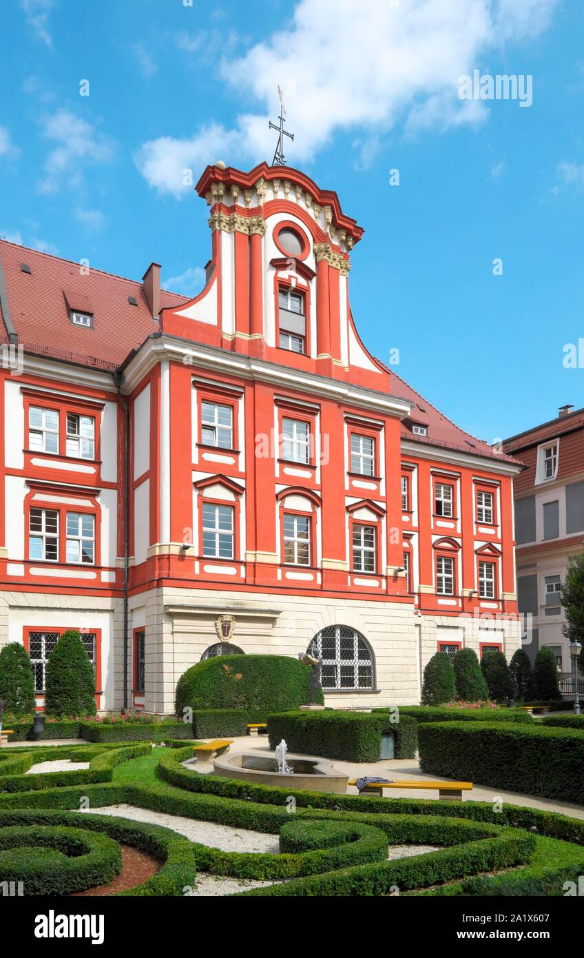 Ossolineum mit barocken Garten, Wroclaw, Polen Stockfoto