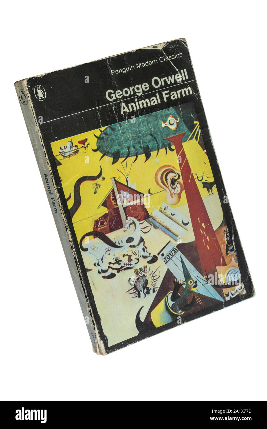 Animal Farm Taschenbuch Buch, ein Roman von George Orwell. Stockfoto