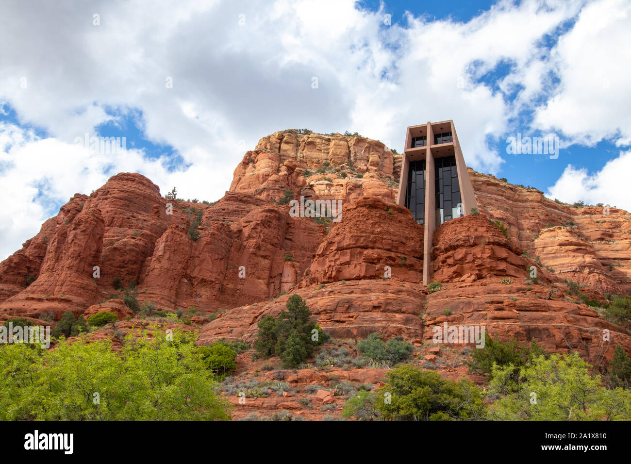 Die Kapelle des Heiligen Kreuzes ist eine römisch-katholische Kapelle erbaut in Buttes von Sedona, Arizona, und wird von der römisch-katholischen Diözese von Phoenix ausführen, Stockfoto