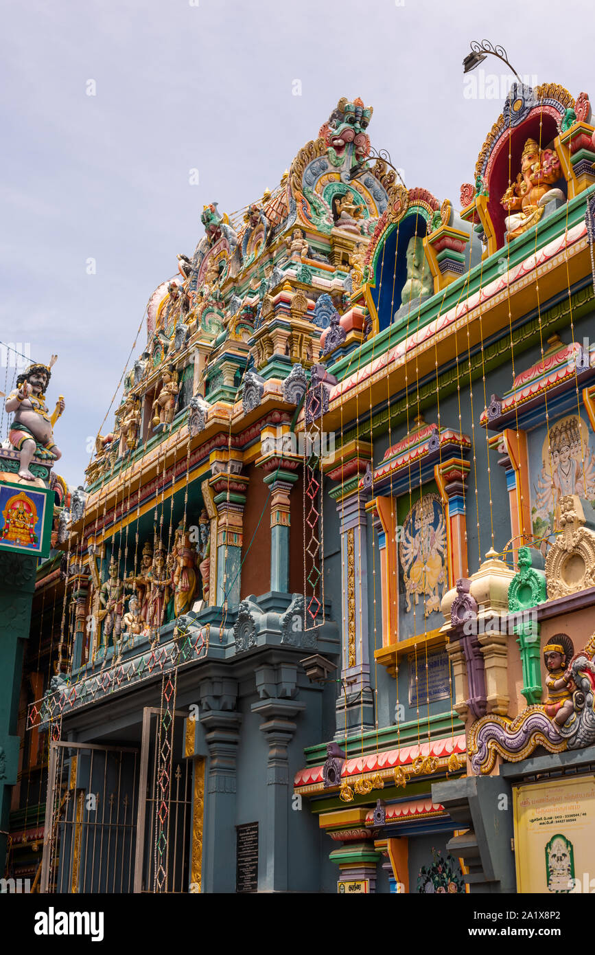 Pondicherry/Indien - 3. September 2019: arulmigu Manakula Vinyagar Tempel in Pondicherry Stockfoto