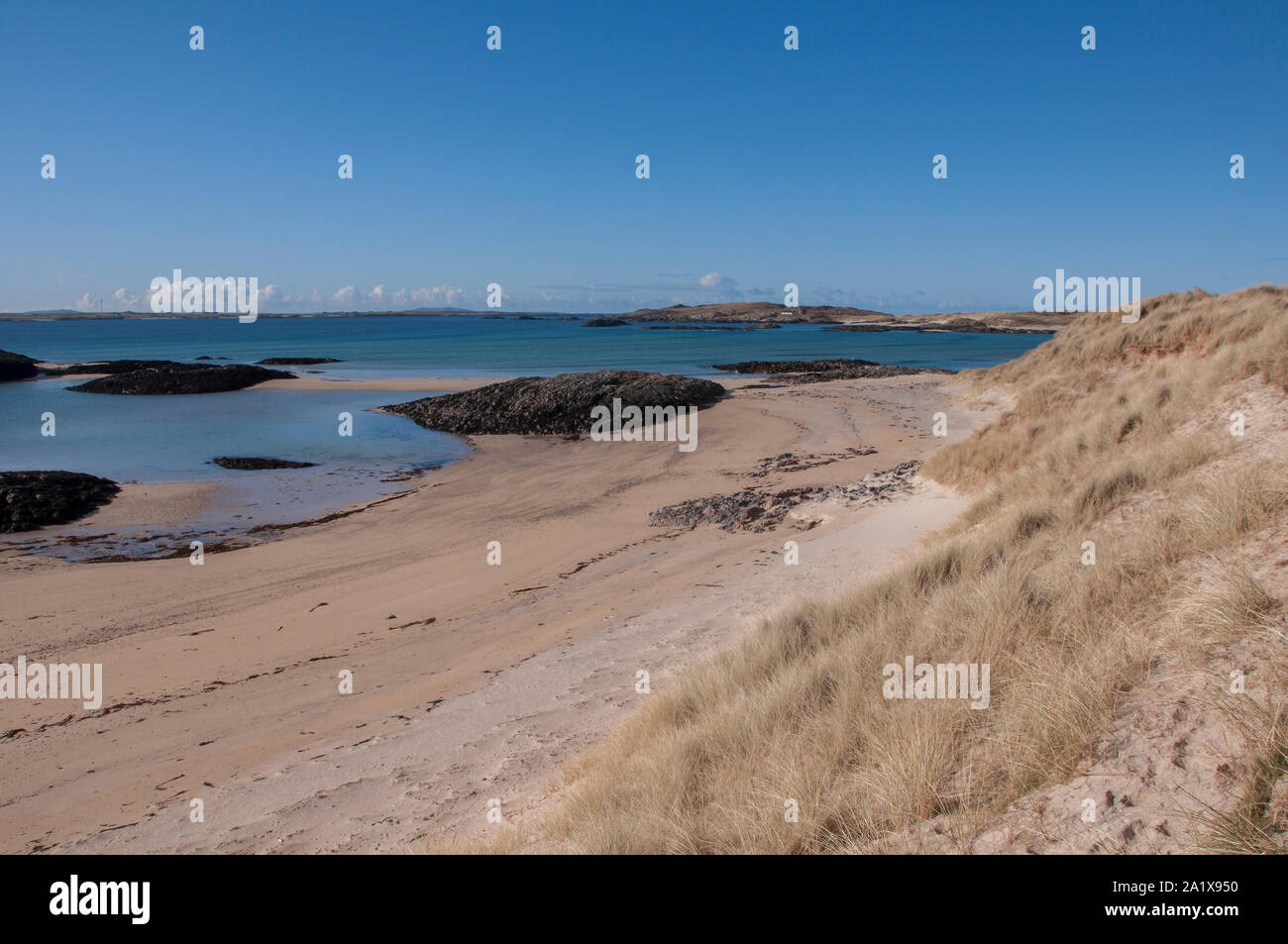 Küstenlandschaften, Insel Coll, Innere Hebriden, Schottland Stockfoto