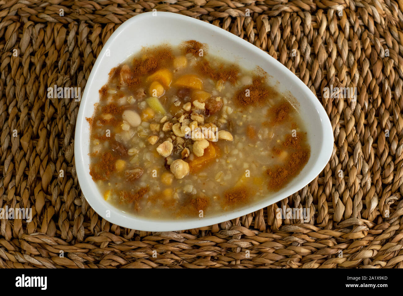 Traditionelles türkisches Dessert Ashure oder ashura Stockfoto
