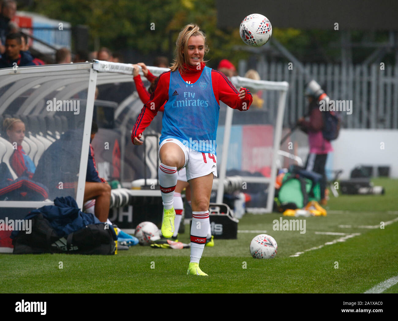 Boreham Wood, Großbritannien. 29 Sep, 2019. Portsmouth, England - 29. SEPTEMBER: Jill Roord von Arsenal während Super Barclay's FA Women's League Spiel zwischen Arsenal Frauen und Brighton und Hove Albion Frauen an der Wiese Park Stadion am 29. September 2019 in Boreham Wood, England Credit: Aktion Foto Sport/Alamy leben Nachrichten Stockfoto