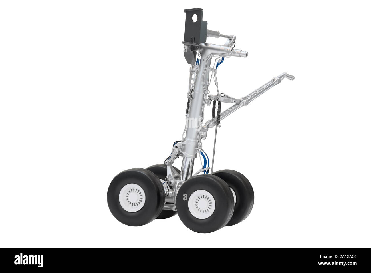 Gehäuse und Rad auf weißem Hintergrund Stockfoto