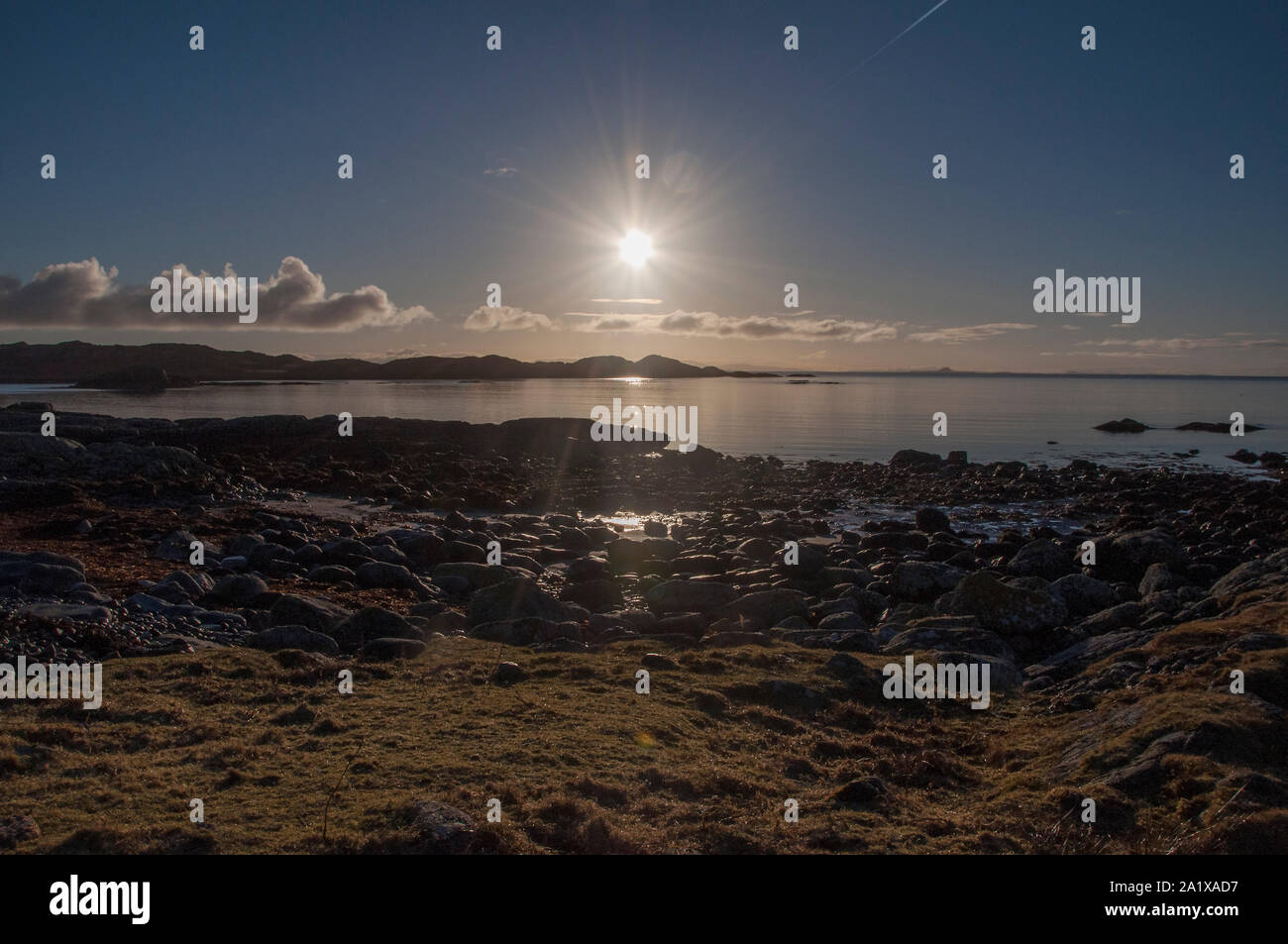 Küstenlandschaften, Insel Coll, Innere Hebriden, Schottland Stockfoto