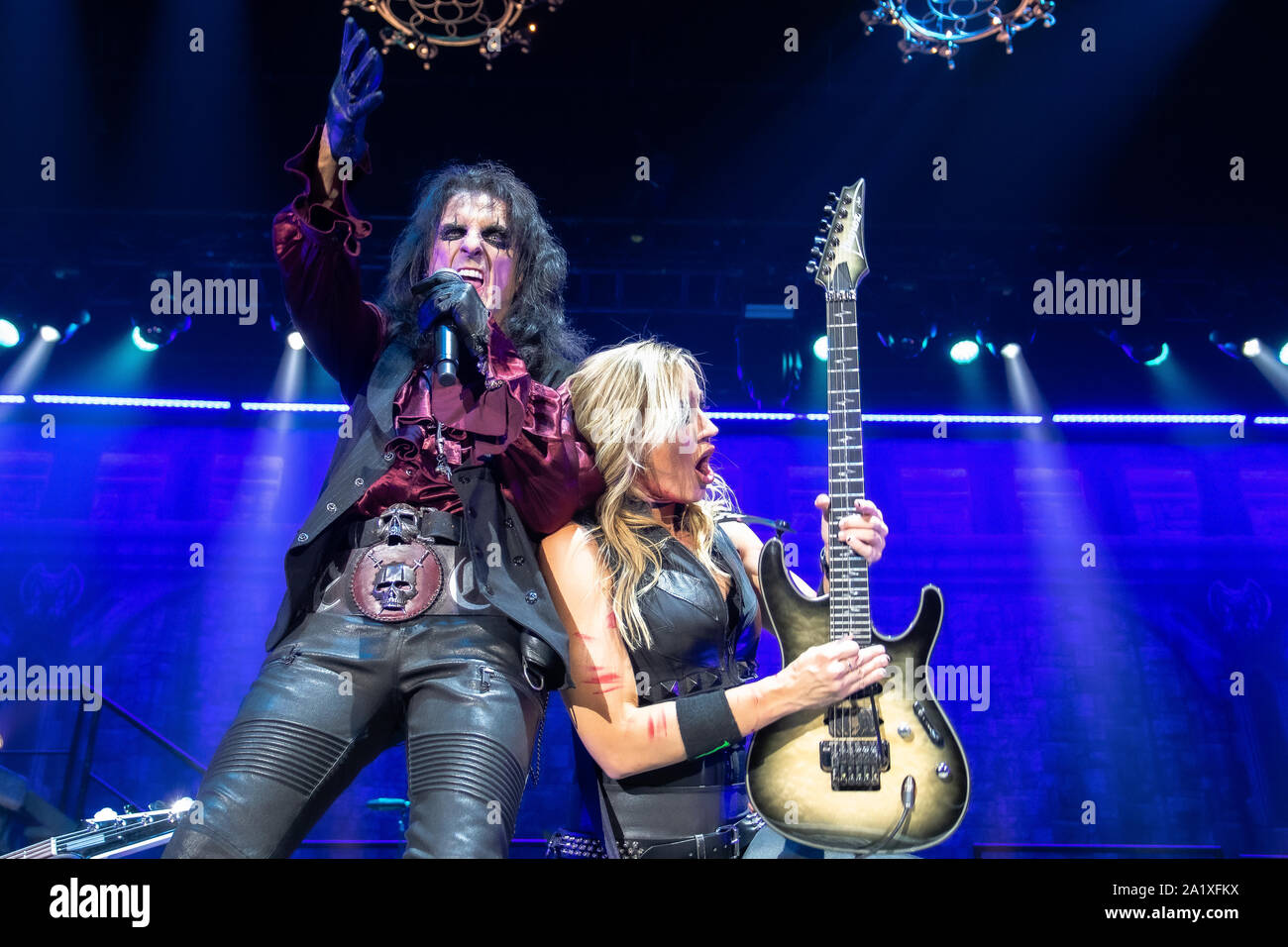 Alice Cooper und seine Band, Ol, schwarzen Augen ist zurück Tour, Bratislava, Slowakei. 15. September 2019 Stockfoto