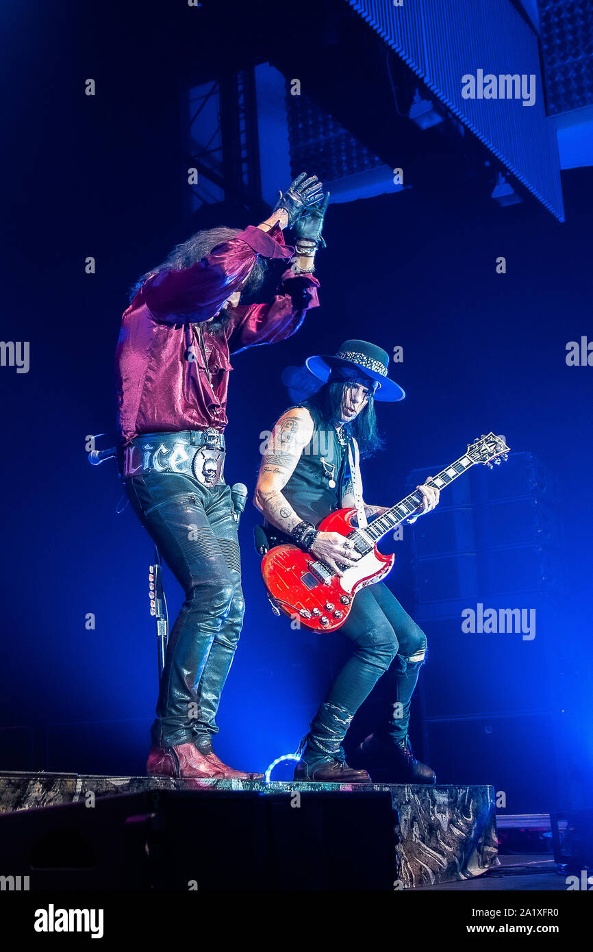 Alice Cooper und seine Band, Ol, schwarzen Augen ist zurück Tour, Bratislava, Slowakei. 15. September 2019 Stockfoto