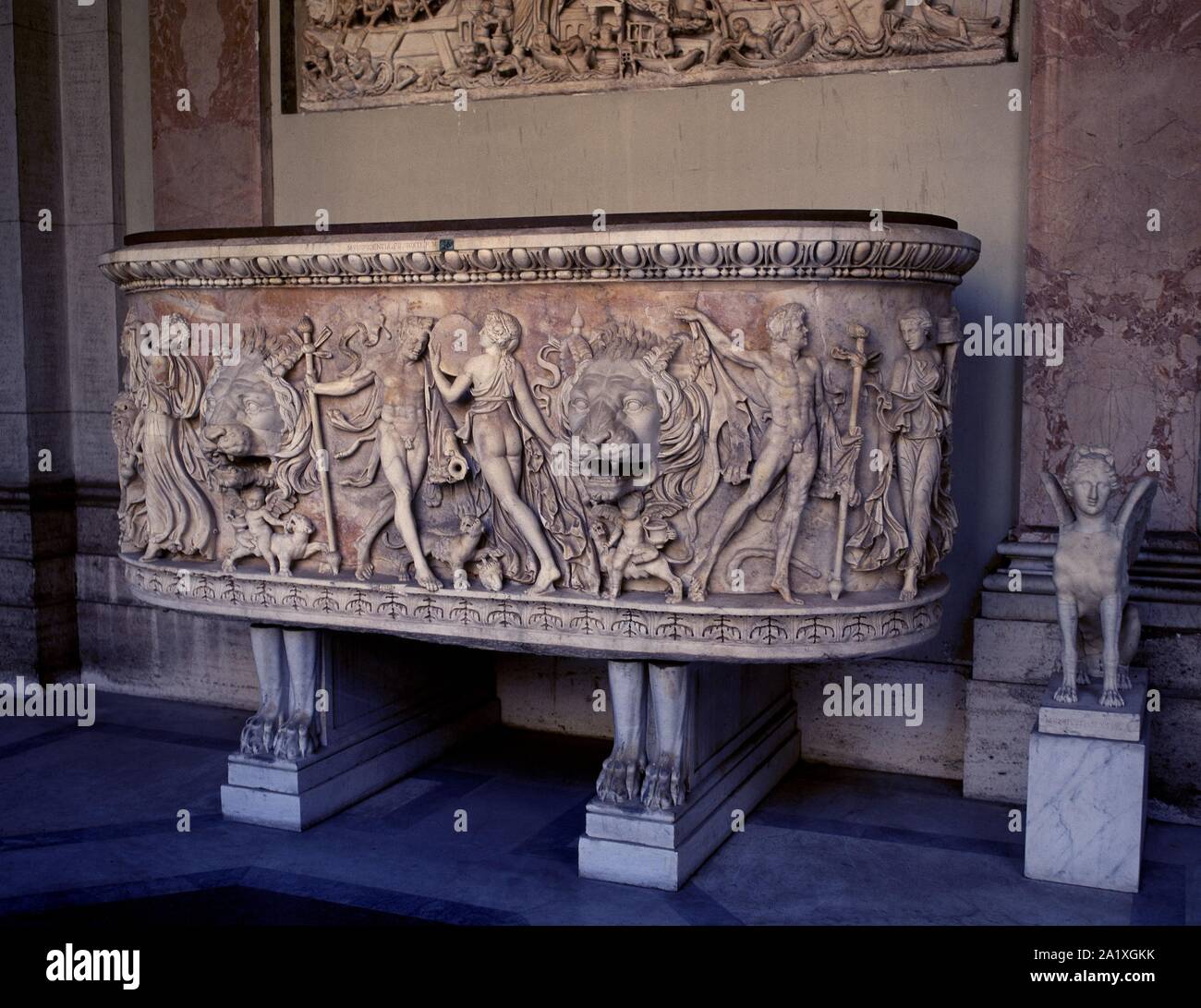 SARCOFAGO ROMANO. Lage MUSEOS VATICANOS MUSEO PIO CLEMENTINO