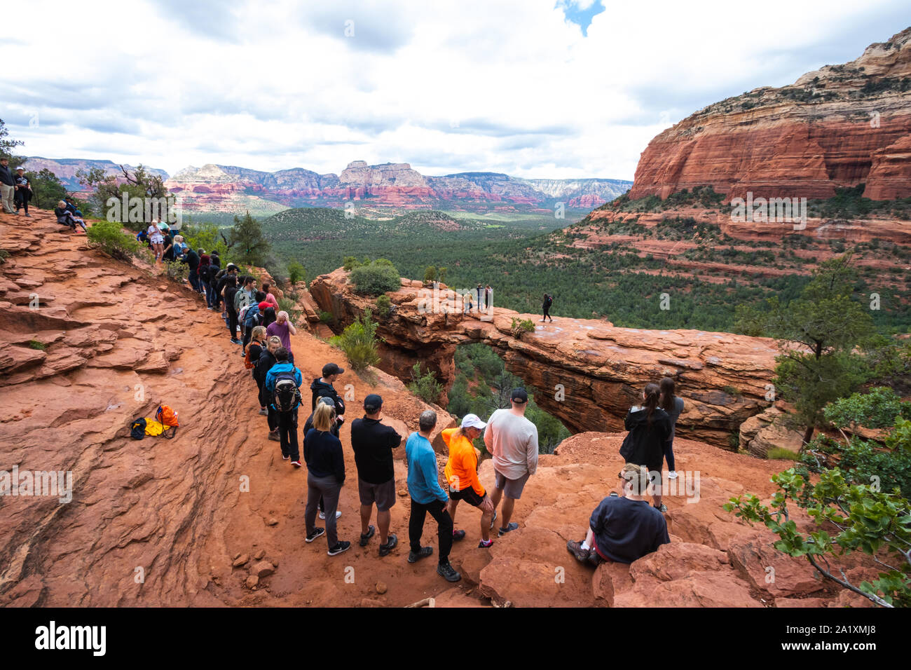 Sedona ist eine Red Rock City in Arizona, Vereinigte Staaten von Amerika, rote Sandsteinformationen, Reisen USA, Tourismus, schöne Landschaft, beliebter Ort für Stockfoto