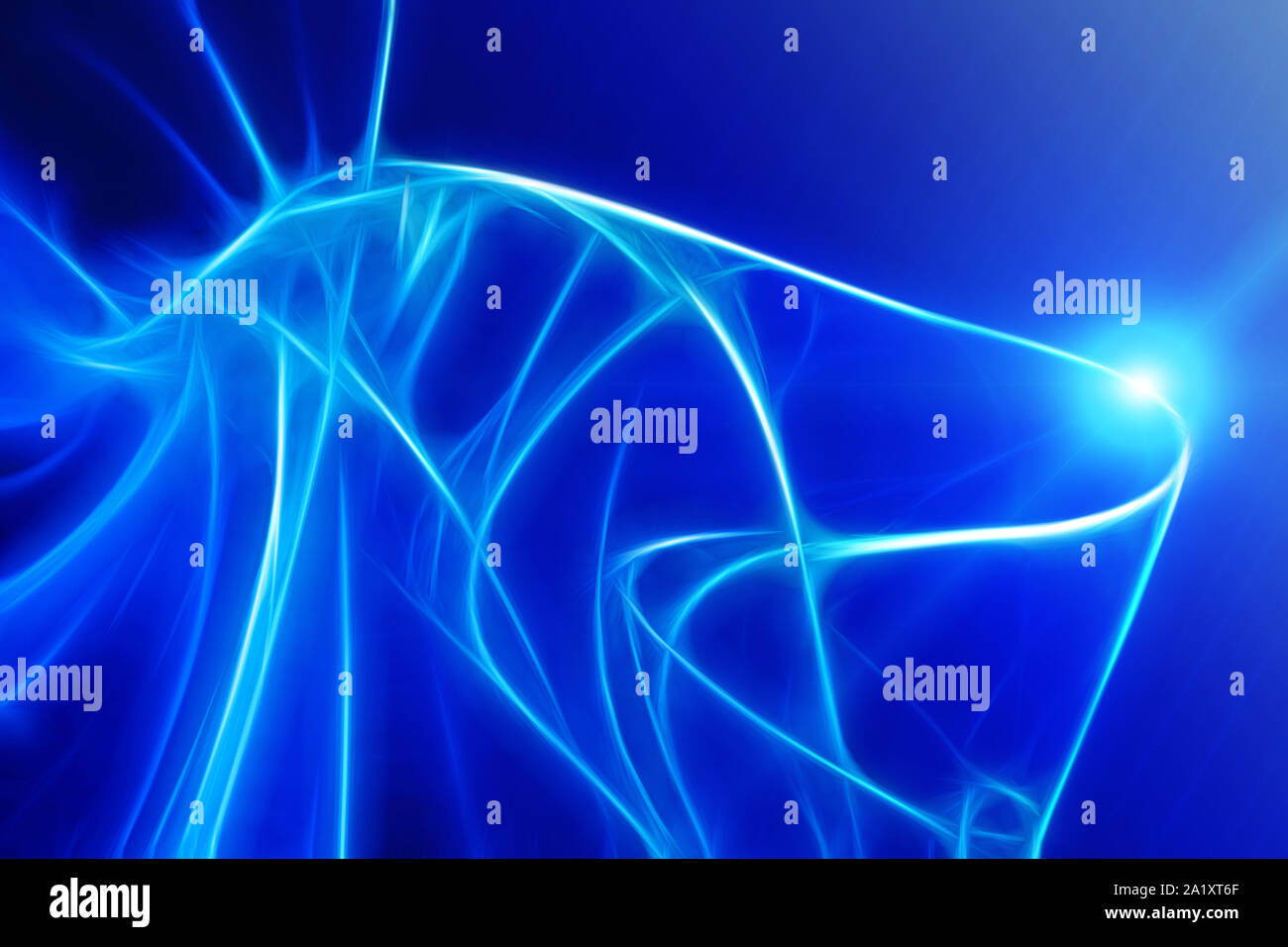 Abstrakt Blau Fahrkurve weichen Strahl Hintergrund Stockfoto