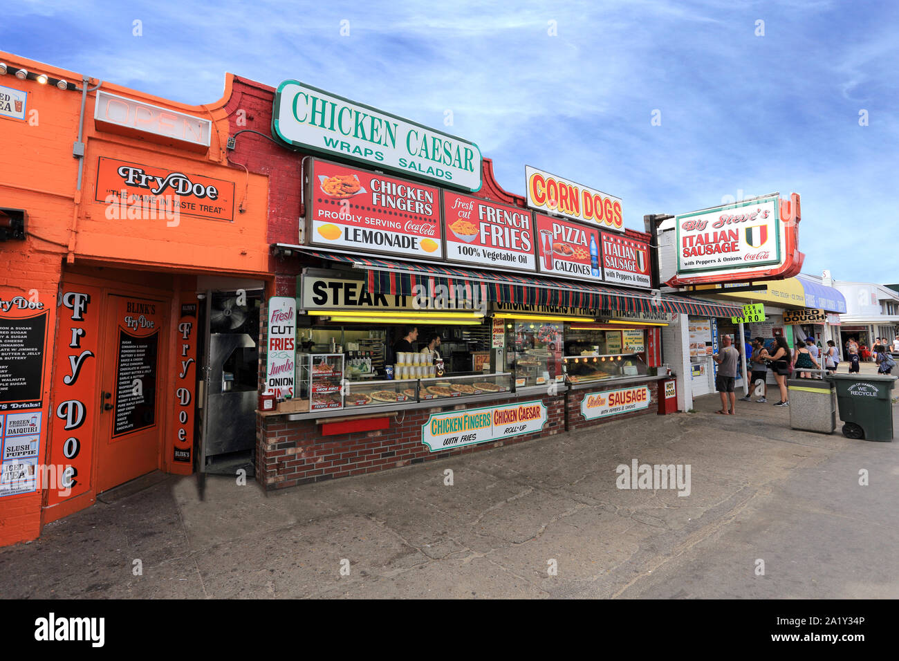 Essen Anbieter Hampton Beach New Hampshire Stockfoto