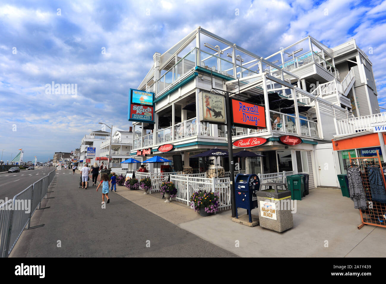 Ocean Boulevard Hampton Beach New Hampshire Stockfoto