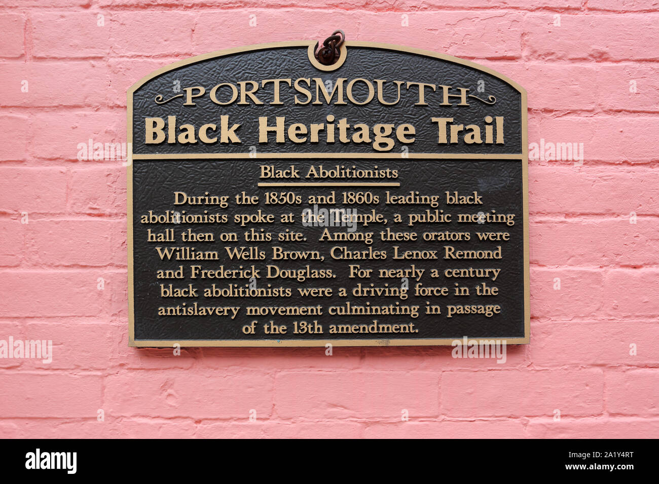 Historische marker Portsmouth, New Hampshire Stockfoto