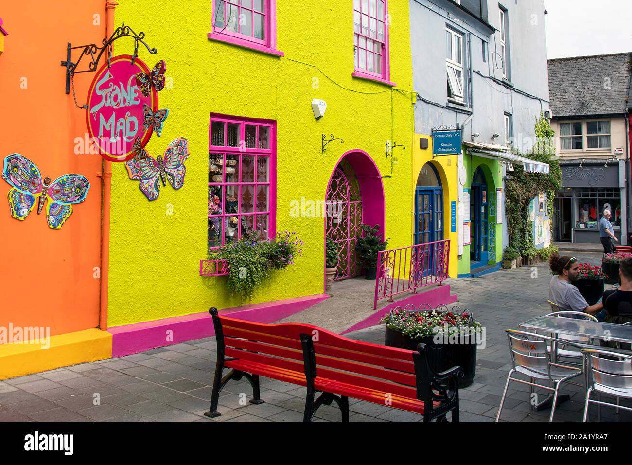 Die bunten Geschäfte Kinsale County Cork Irland Stockfoto