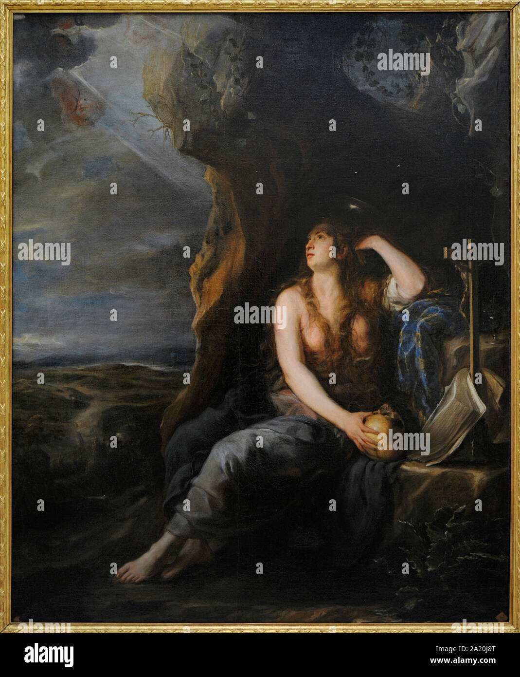 Juan Carreño de Miranda (1614-1685). Spanischer Maler. Reuige Magdalena, 1654. San Fernando Königliche Akademie der Schönen Künste in Madrid. Spanien. Stockfoto