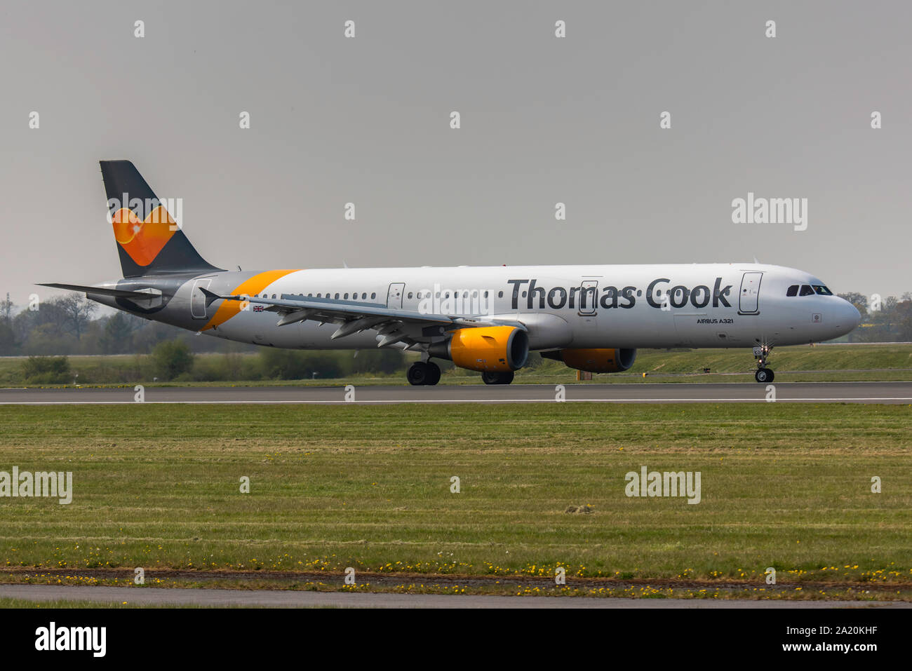 Flughafen Manchester 17-04-19 Thomas Cook Stockfoto