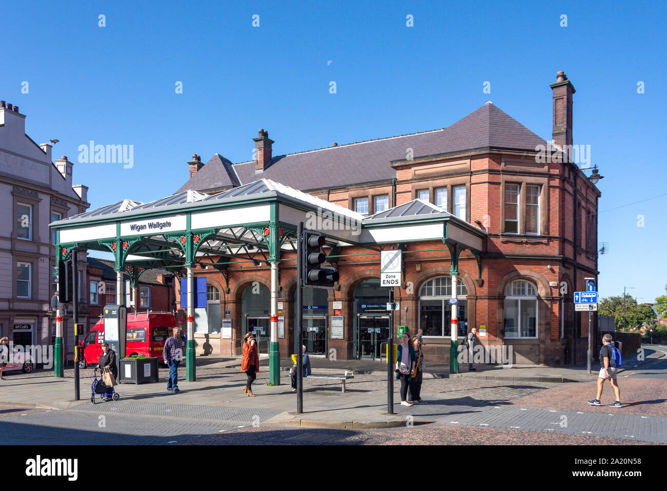 Wigan Wallgate Bahnhof, Wigan Wallgate, Greater Manchester, England, Vereinigtes Königreich Stockfoto