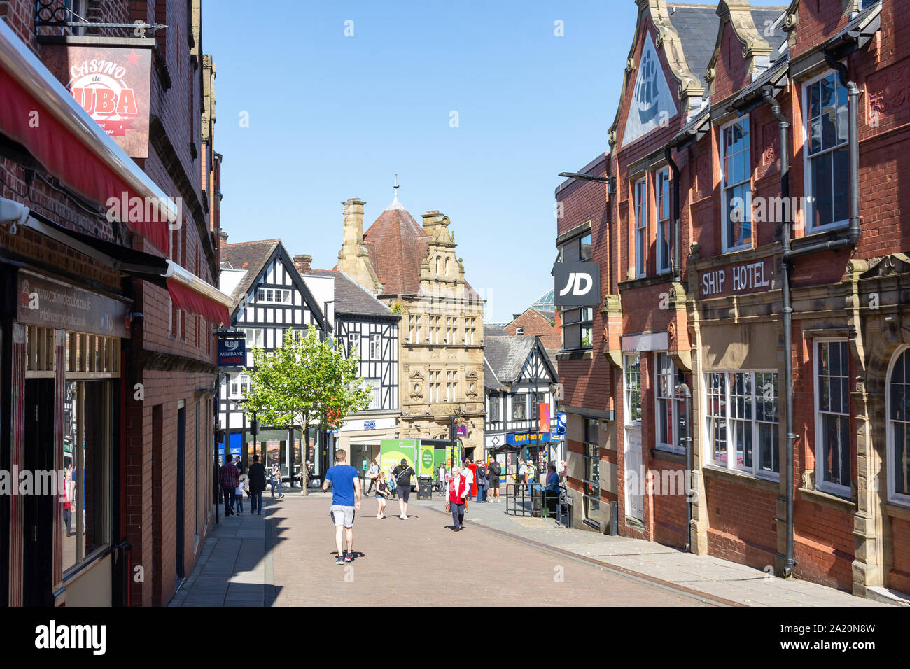 Standishgate von Millgate, Wigan, Greater Manchester, England, Vereinigtes Königreich Stockfoto
