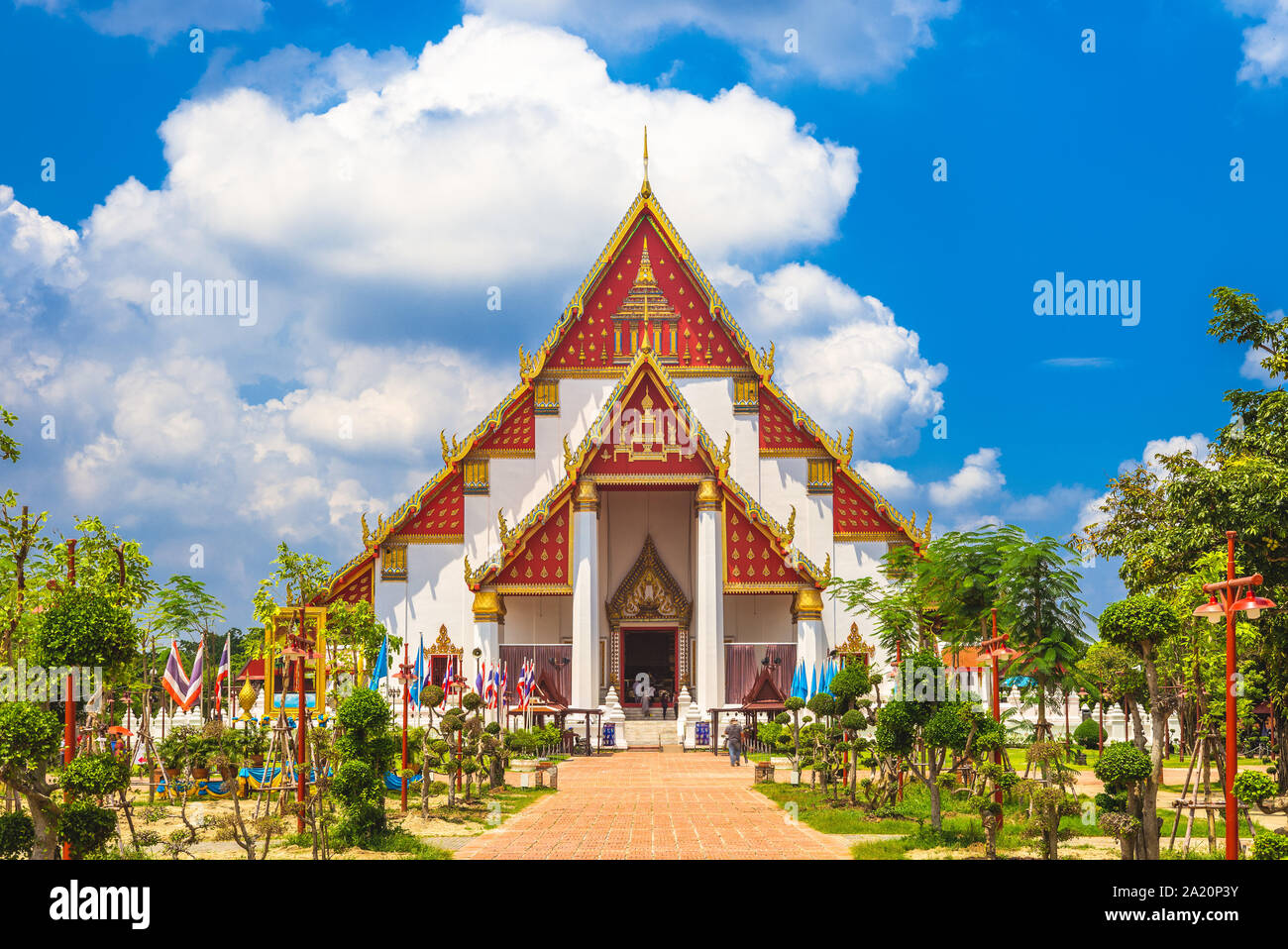 Phra Mongkhon Bophit in Ayutthaya, Thailand Stockfoto