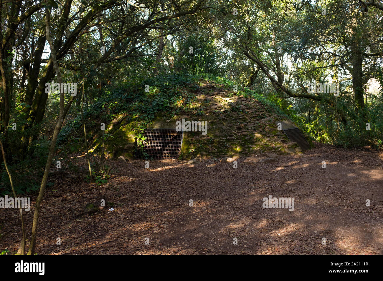 El Pou de glaç-Eis. 1706 Durch die Ubach/Obac Familie auf einem Hügel etwa 800 m Höhe in der Serra de l'Obac. Parc Natural de Sant Lloren Stockfoto
