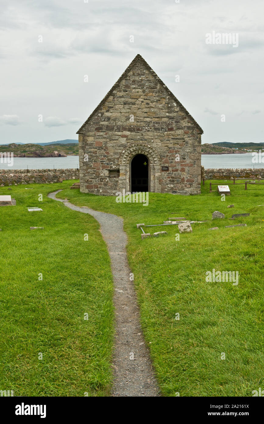 St. Oran Kapelle. Iona, Innere Hebriden, Schottland Stockfoto
