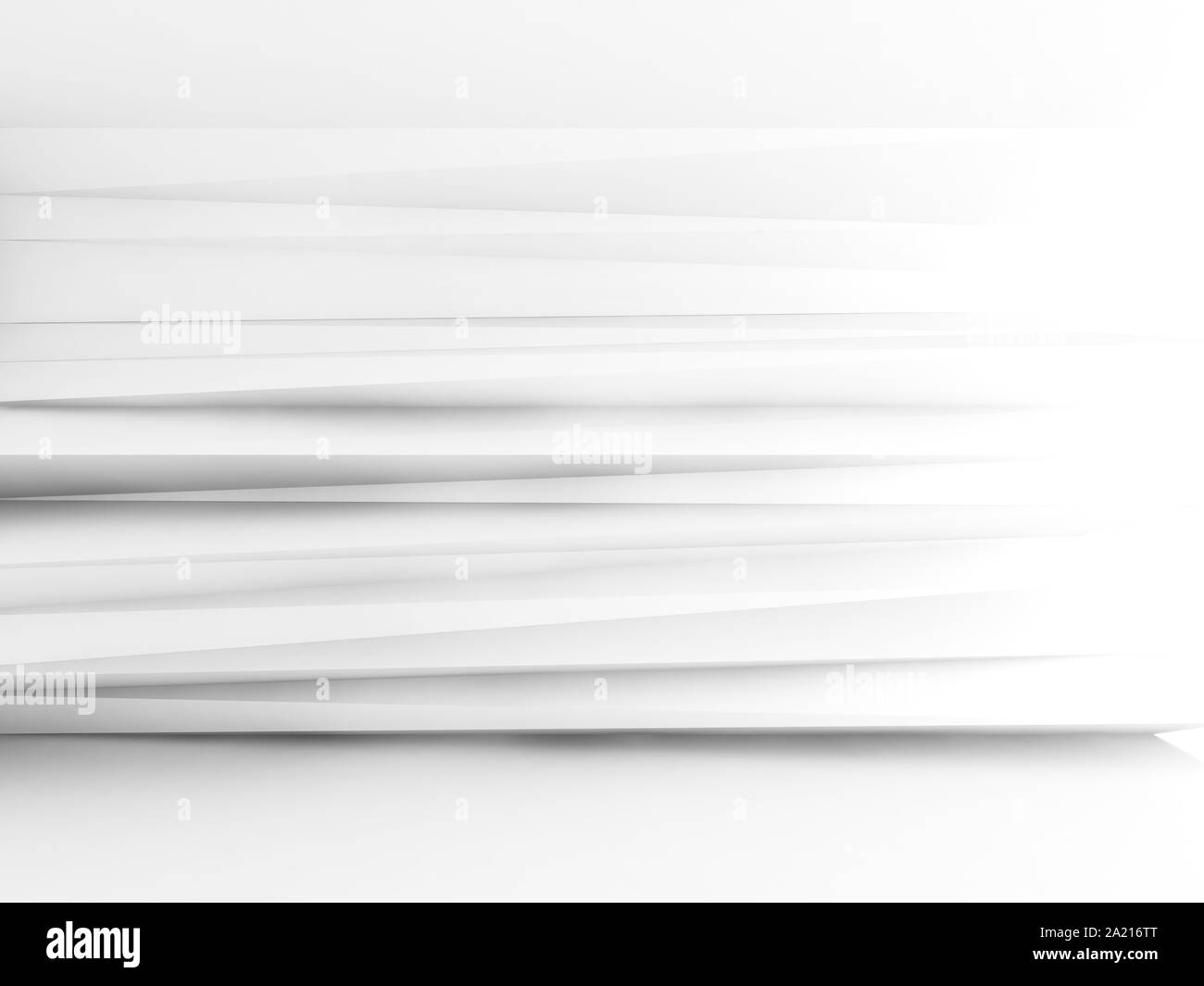 Abstrakte weißen minimal architektonischen Hintergrund. Parametrische Wanddekoration Struktur. 3D Rendering illustration Stockfoto