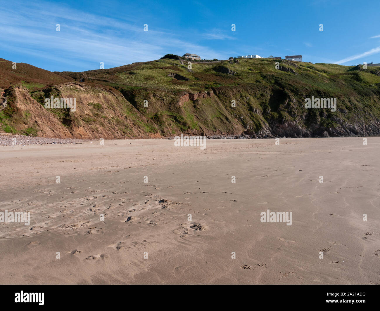 Würmer Head South Wales Halbinsel Gower außerhalb der Szene - Wales, Großbritannien Stockfoto