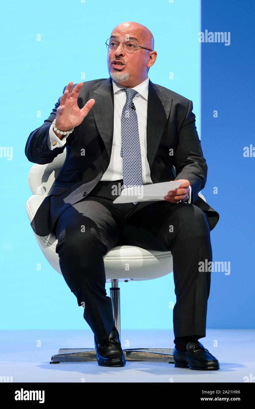 Manchester, Großbritannien. 30. Sep 2019. Konservative Partei Herbst Konferenz am Montag, den 30. September 2019 in Manchester Central, Manchester. Bild von der Credit: Julie Edwards/Alamy leben Nachrichten Stockfoto