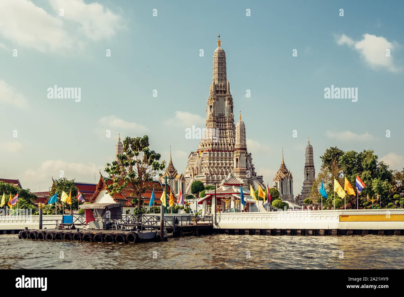 Wat Arun buddhistischen Tempel in Bangkok, Thailand Stockfoto